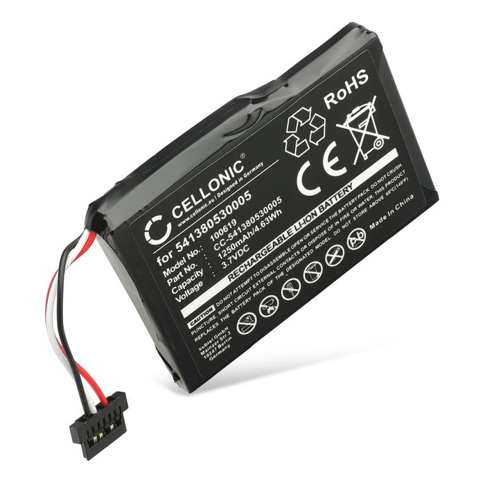Battery for Medion GoPal P4410/P4210; Becker Active 43/Ready 43; Mitac Mio P350/P550 1250mAh