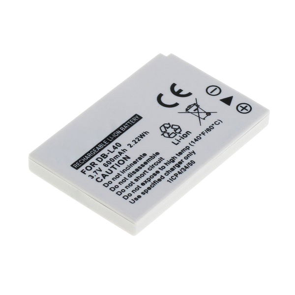 DB-L40 DB-L40A DB-L40AU Battery for Sanyo Xacti DMX-HD1 DMX-HD2 DMX-HD800 VPC-HD1 VPC-HD2 VPC-HD700 VPC-HD800 600mAh Camera Battery Replacement DB-L40