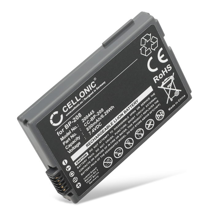 Akku für Canon DC100 DC201 DC95 DC10 DC20 DC210 BP-208,BP-208DG (700mAh, 7.4V) von CELLONIC