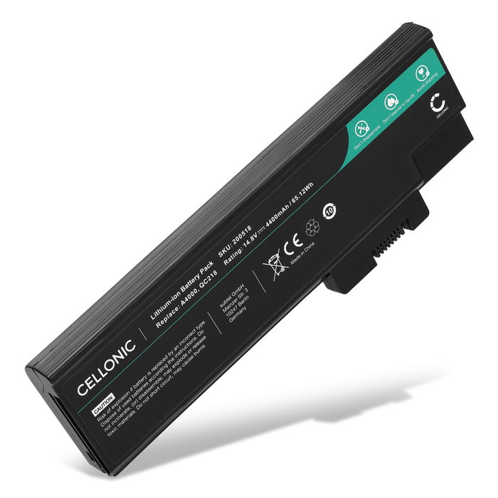 Akku für Acer Aspire 3000, 1690, 1640, 5000, TravelMate 2300, 4000, 4060, 4500, Extensa 3000, 3500 Laptop - 4400mAh 14.8V 