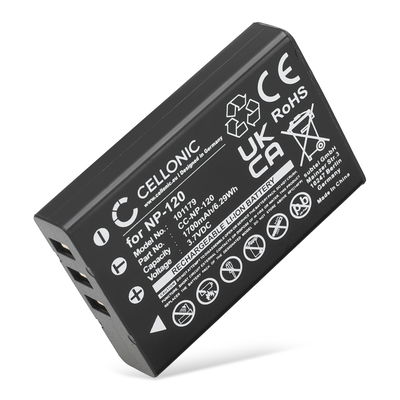 Battery for Pentax Optio MX, 750Z, 450, 550, 555, MX4, D-LI7 1700mAh from CELLONIC