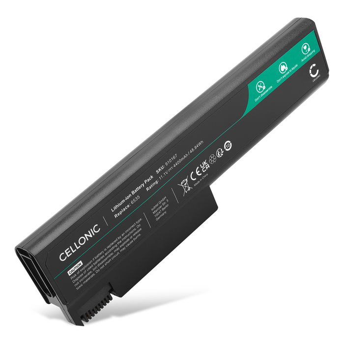 Battery for HP EliteBook 8440p, 6550B, 6470b, 6930p, ProBook 6550b, Business Notebook 6530, Compaq 6735b, HP TD06 11.1V 4400mAh from CELLONIC