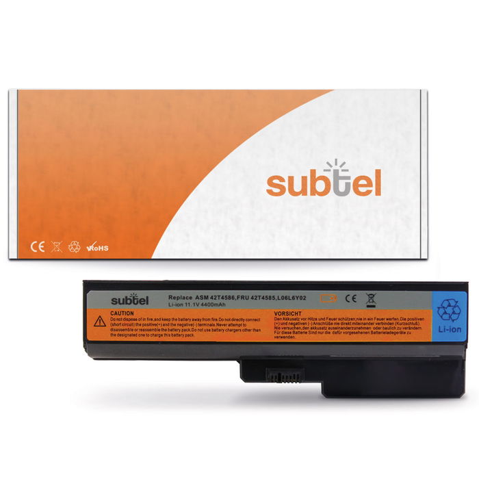 Akku für Lenovo G550, N500, B550, G550, G555, V450, G530, V460, G450,IdeaPad Z360, Y430, 42T4585, L08S6Y02 Laptop - 4400mAh 11.1V 