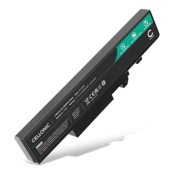 Battery for Lenovo B560, B560E, V560, IdeaPad Y560, Y560p, Y470P, Y471A, Y460, Y460p 11.1V 4400mAh from CELLONIC