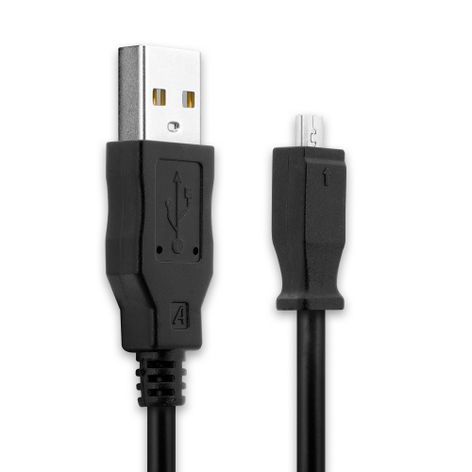 U-8 8 Pin auf USB A Kamerakabel für Kodak Easyshare C613, C813, M863, Z8612 IS, C713, Z710, M763, C330 0.5A Schnellladedatenkabel U-8, schwarz, PVC, 1.5m von subtel