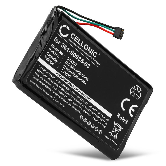 Garmin Nüvi 2799 LMT-D Akku 1200mAh Ersatzakku Batterie von CELLONIC