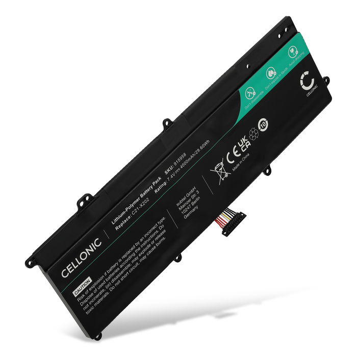 ASUS S200E Akku 4000mAh Ersatzakku Batterie von subtel