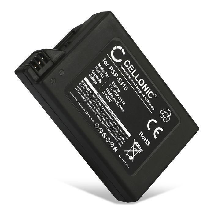 PSP-S110 Battery for Sony PSP-3004 PSP-3000 PSP Brite PSP Slim PSP Lite PSP-2004 PSP-2000 Playstation Console PSPS110 Battery Replacement - 1800mAh Extra Large Capacity + Extra Cover