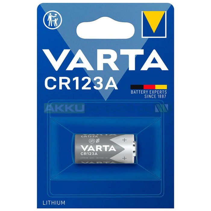 Varta CR123A 6205 Battery for Cameras, Torches & More - x1