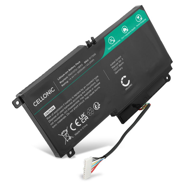 Toshiba Satellite P50T-B Akku 3000mAh Ersatzakku Batterie von subtel