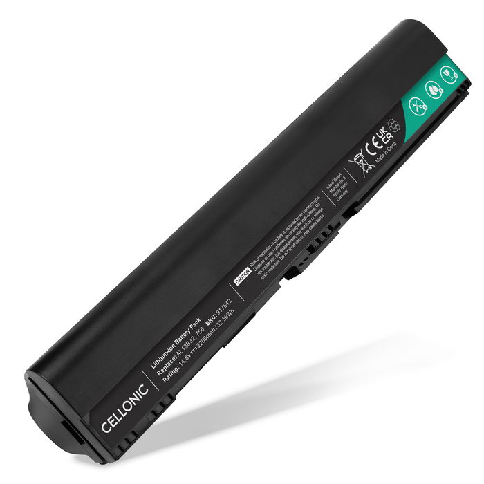 Battery for Acer Aspire One 725, One 756, Chromebook AC710, AL12B32, AL12B72 14.4V - 14.8V 2200mAh from CELLONIC