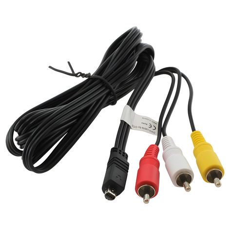 AV Video Cable for Sony DCR-DVD105; DCR-DVD106; DCR-DVD108; DCR-HC16 – 150cm Black from subtel