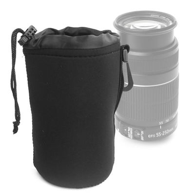 Wasserdichte Objektivtasche 16x10cm – Gepolstertes Neopren-Etui mit Kordelzug – Für Canon, Nikon, Sony DSLR von CELLONIC