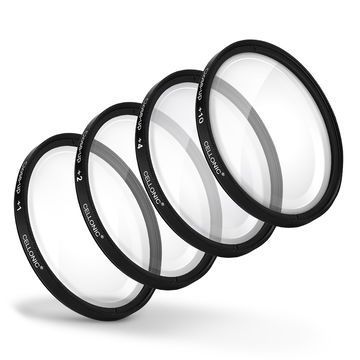 4x Close-Up Macro filters for Voigtlaender VM 12mm F5,6 Ultra Wide Heliar asph. II (Ø 67mm) Macro Filter Set