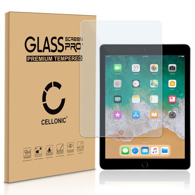 CELLONIC Display Schutzglas kompatibel mit iPad Air 2 / iPad Pro 9.7" / iPad 5 / iPad 6 Tabletglas - 2.5D 9H 0,33mm Full Glue Transparent - Tablet Schutzfolie Displayschutz Glas Folie, Screen Protector Glass