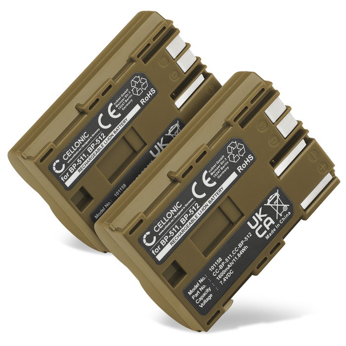 2x Canon MV300i Akku 1600mAh Ersatzakku Batterie von CELLONIC