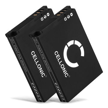 2x SLB-10 Ersatz Akku für Toshiba Camileo X-SPORTS - Kamera Ersatzakku SLB-10 - Kameraakku 1050mAh, Batterie