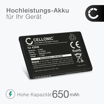 2x 043048,C0487,SV20405855 Ersatz Akku für Swissvoice ePure / ePure fulleco DUO - Telefon Ersatzakku - 650mAh Telefonakku, wiederaufladbare Batterie