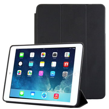 Flip Cover Tablethülle für iPad Air 2 (Wake / Sleep) Tablet Schutzhülle mit Bumper und Ständer / Stankfunktion - Kunststoff schwarz Bookstyle Case Klapphülle faltbar - Touchpad Tasche / Hülle