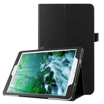 Flip Cover Tablethülle für Samsung Galaxy Tab S2 9.7 (SM-T810 / SM-T813 / SM-T815 / SM-T819) Tablet Schutzhülle mit Bumper und Ständer / Stankfunktion - Kunstleder schwarz Bookstyle Case Klapphülle faltbar - Touchpad Tasche / Hülle