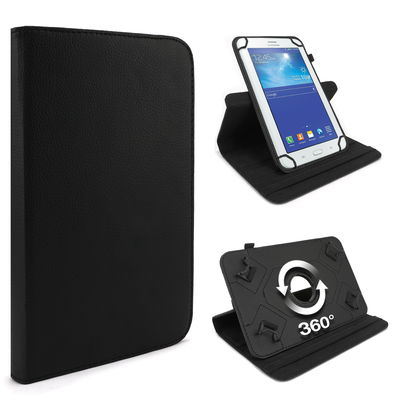 Universal Smart Cover Tablethülle für 10" Tablets Tablettasche - Tablet Hülle Schutzhülle / Tasche aus Kunstleder, schwarz Case
