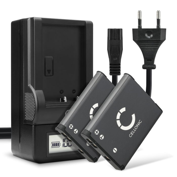 2x Nikon Coolpix S7000 Akku + Ladegerät 700mAh Ersatzakku Batterie von CELLONIC