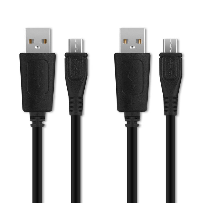 2x Sony Alpha 6400 ILCE-6400 Kabel Micro USB Datenkabel 1m Ladekabel von CELLONIC