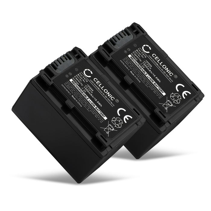 2x Sony NP-FV50 Akku 1500mAh Ersatzakku Batterie von CELLONIC