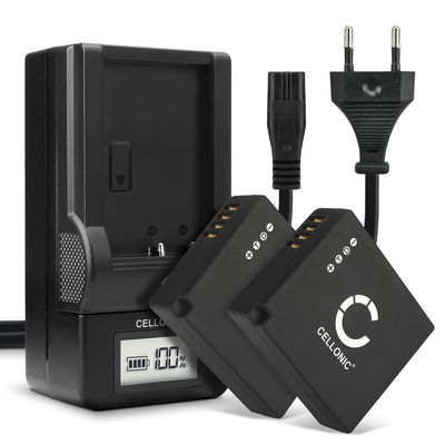 2x Ersatz Akku DMW-BLE9 DMW-BLG10 BP-DC15 + Ladegerät DE-A98A DE-A99B für Panasonic Lumix DC-GX9 DMC-LX100 DMC-GX80 DMC-TZ80 TZ81 TZ100 TZ101 DC-TZ90 Kamera - 730mAh Ersatzakku Batterie, Ladekabel, Akkuladegerät