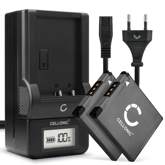 2x Canon IXUS 240 HS Akku + Ladegerät 600mAh Ersatzakku Batterie von CELLONIC