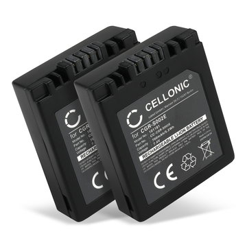 2x CELLONIC Camera Battery for Panasonic Lumix DMC-FZ10, DMC-FZ20, DMC-FZ5, -FZ1, -FZ15, -FZ2, -FZ3, DMC-FC20 Replacement CGA-S002e CGR-S002 DMW-BM7 Battery 700mAh Backup