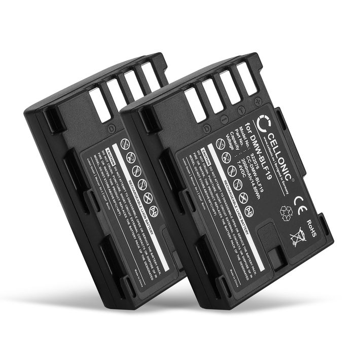 2x Panasonic Lumix DC-GH5 Akku 2000mAh Ersatzakku Batterie von CELLONIC