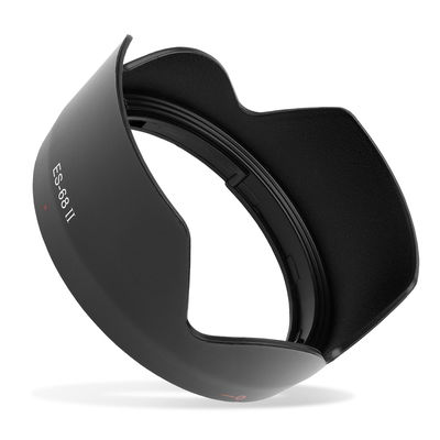 ES-68 II Kamera Ø 49mm Gegenlichtblende für Canon EF 50mm f/1.8 STM – Kunststoff Bajonett Blumen- / Tulpen- / Blütenblatt- Gegenlichtblende von CELLONIC