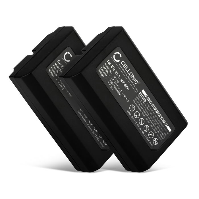 2x Nikon Coolpix 885 Akku 750mAh Ersatzakku Batterie von CELLONIC