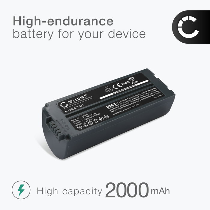 DuraPro Batería NB-CP2L NB CP2L de 2000 mAh para impresoras fotográficas Canon NB-CP1L CP2L Canon SELPHY CP800, CP900, CP910, CP1200, CP100, CP1300
