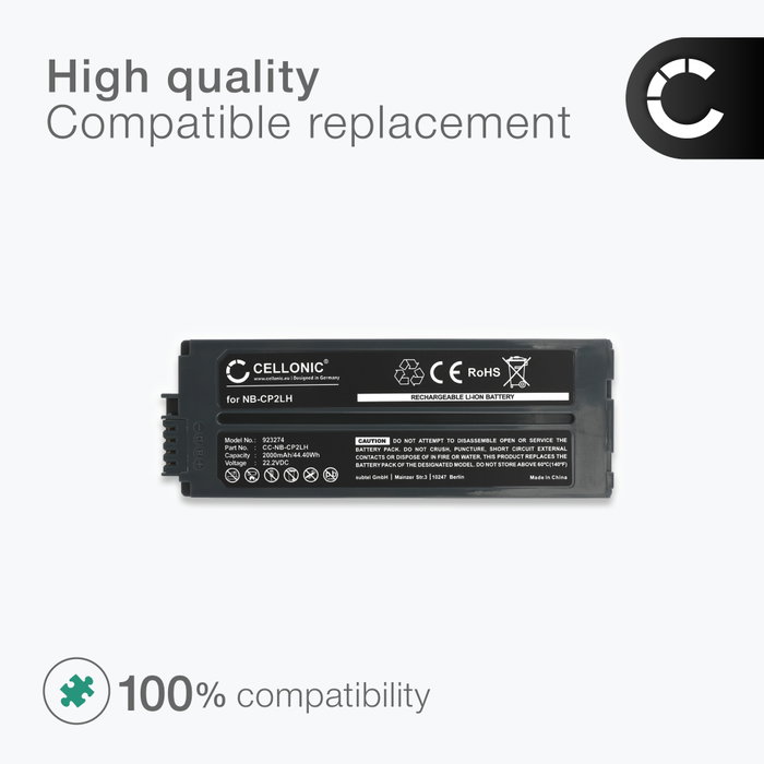 Batería de NB CP1L con cargador, batería de NB CP2L para Canon NB CP2L CP1L, SELPHY CP1300