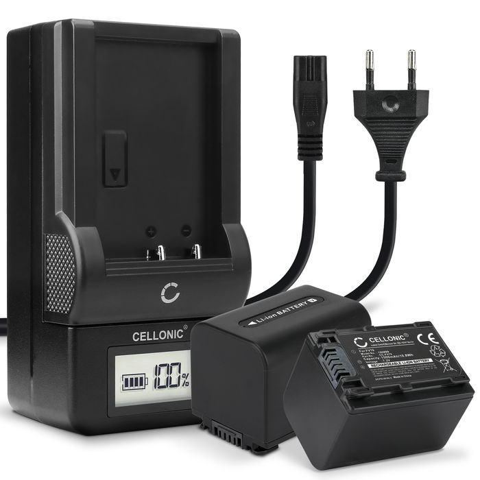 2x Sony AX53 4K HANDYCAM FDR-AX53 Akku + Ladegerät 1500mAh Ersatzakku Batterie von CELLONIC