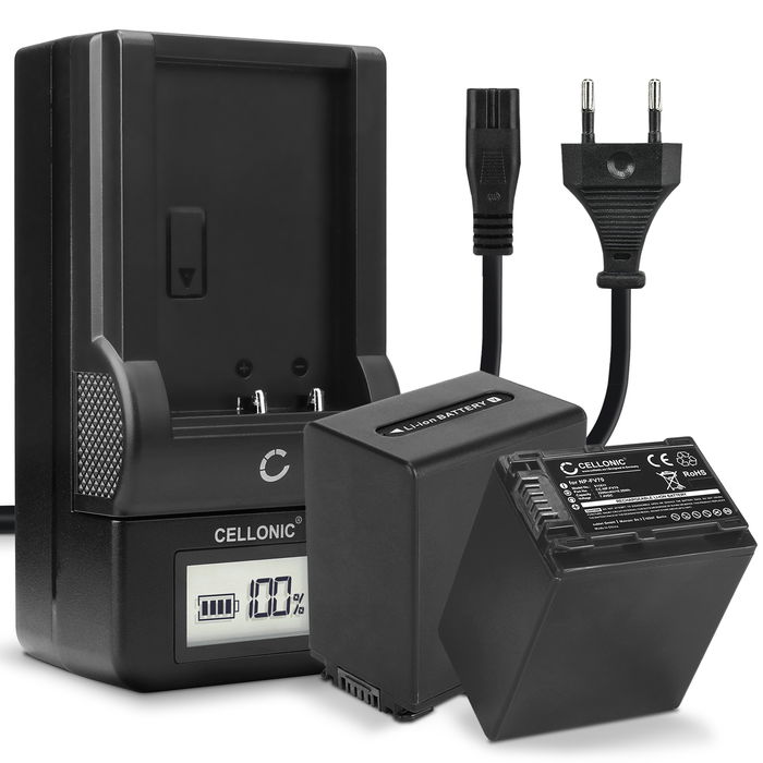 2x Sony AX53 4K HANDYCAM FDR-AX53 Akku + Ladegerät 2200mAh Ersatzakku Batterie von CELLONIC