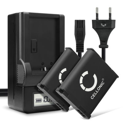 2x Ersatz Akku PABCM13-1 DMW-BCM13 + Ladegerät für Panasonic Lumix DMC-TZ71 TZ70 DMC-TZ61 TZ60 DMC-TZ58 TZ56 TZ55 DMC-TZ41 TZ40 DMC-TZ37 DMC-FT5 Kamera - 1050mAh Ersatzakku Batterie, Ladekabel, Akkuladegerät