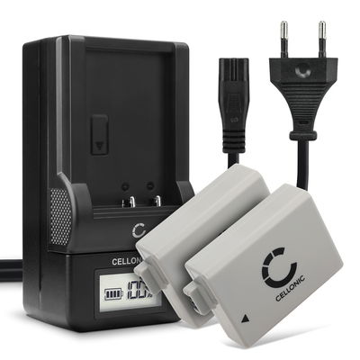 2x Ersatz Akku LP-E5 + Ladegerät LC-E5 CBC-E5 für Canon EOS 1000D EOS 500D EOS 450D EOS Rebel XS Kamera - 1020mAh Ersatzakku Batterie, Ladekabel, Akkuladegerät