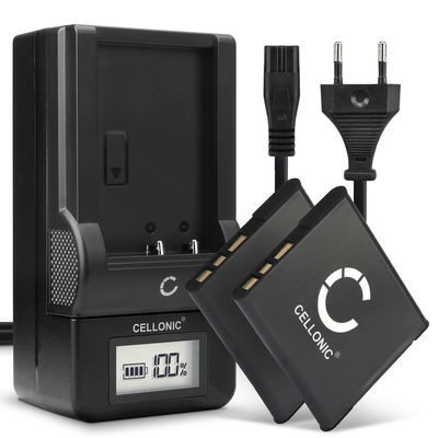 2x CELLONIC Camera Battery for Sony Cyber-shot DSC-WX80 DSC-QX10 DSC-QX100 DSC-TX30 DSC-W830 Replacement NP-BN1 Battery 580mAh Backup + Charger BC-CSN BC-TRN