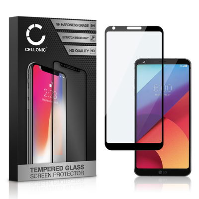CELLONIC Display Schutzglas kompatibel mit LG G6 Handyglas - 3D Full Cover 9H 0,33mm Full Glue schwarz - Handy Schutzfolie Displayschutz Glas Folie, Screen Protector Glass