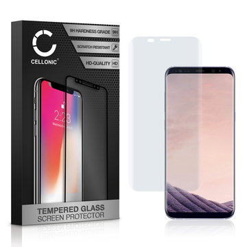 CELLONIC Display Schutzglas kompatibel mit Samsung Galaxy S8 Plus (SM-G955) Handyglas - 3D Full Cover 9H 0,33mm Edge Glue Transparent - Handy Schutzfolie Displayschutz Glas Folie, Screen Protector Glass