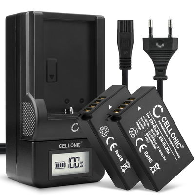 2x Ersatz Akku EN-EL20 EN-EL20a + Ladegerät MH-27 MH-29 für Nikon 1 AW1 1 J1 J2 J3 1 S1 1 V3 Coolpix A P1000 CoolPix P950 DL24-500 Kamera - 800mAh Ersatzakku Batterie, Ladekabel, Akkuladegerät