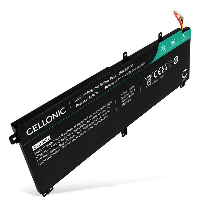 Dell Precision M3800 (CA002PM38009MUMWS) Akku 4000mAh Ersatzakku Batterie von subtel
