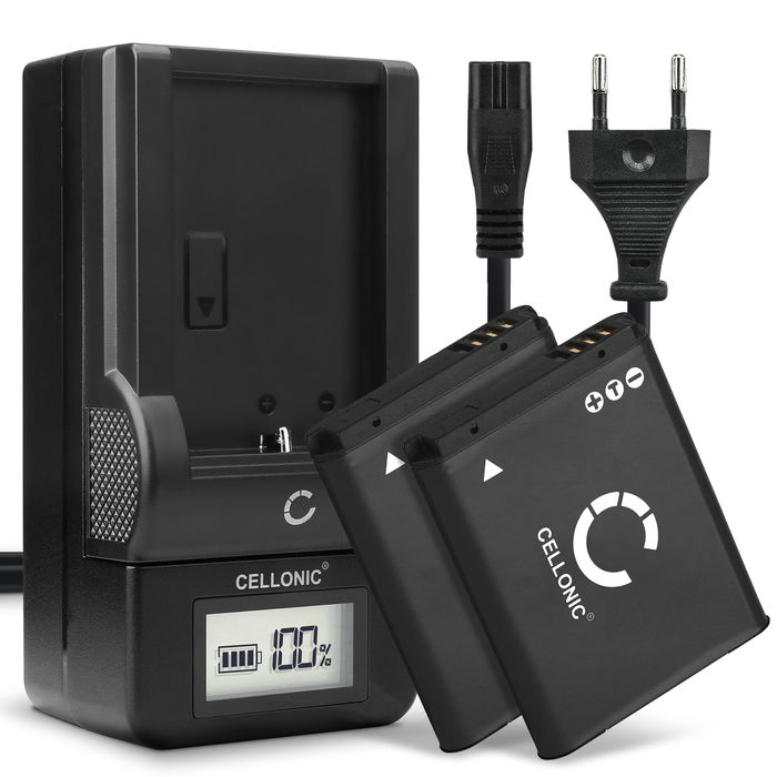 2x Samsung WB37F Akku + Ladegerät 700mAh Ersatzakku Batterie von CELLONIC