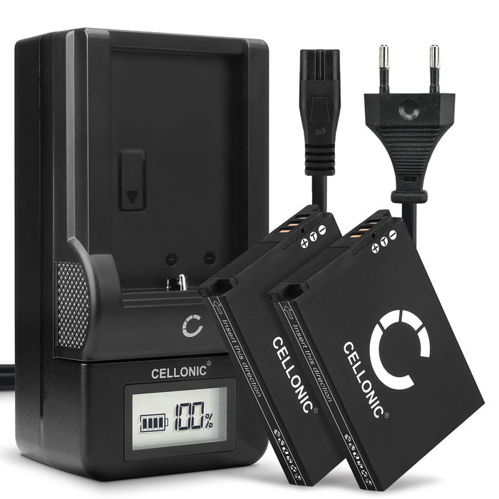 2x Samsung EX2F Akku + Ladegerät 1050mAh Ersatzakku Batterie von CELLONIC