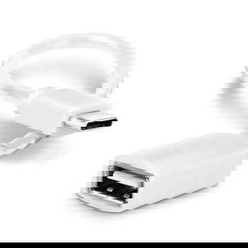 USB OTG Kabel für Samsung Galaxy S22, S21, S20, S10, S9, A52, A51 Handy - OTG Adapter USB C Type C Stecker auf USB A Buchse - USB Host Anschluss, On The Go Adapterkabel weiß
