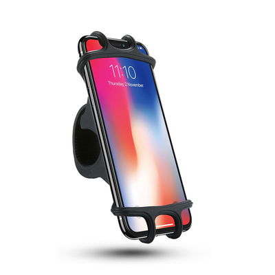 Fahrradlenkerhalterung für Smartphones (4.5"-6") Silikon, schwarz