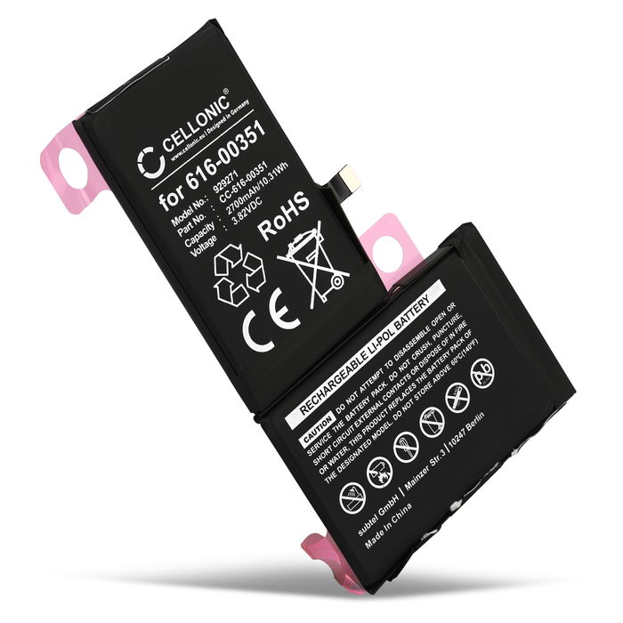 Apple iPhone X Akku 2700mAh Ersatzakku Batterie von CELLONIC
